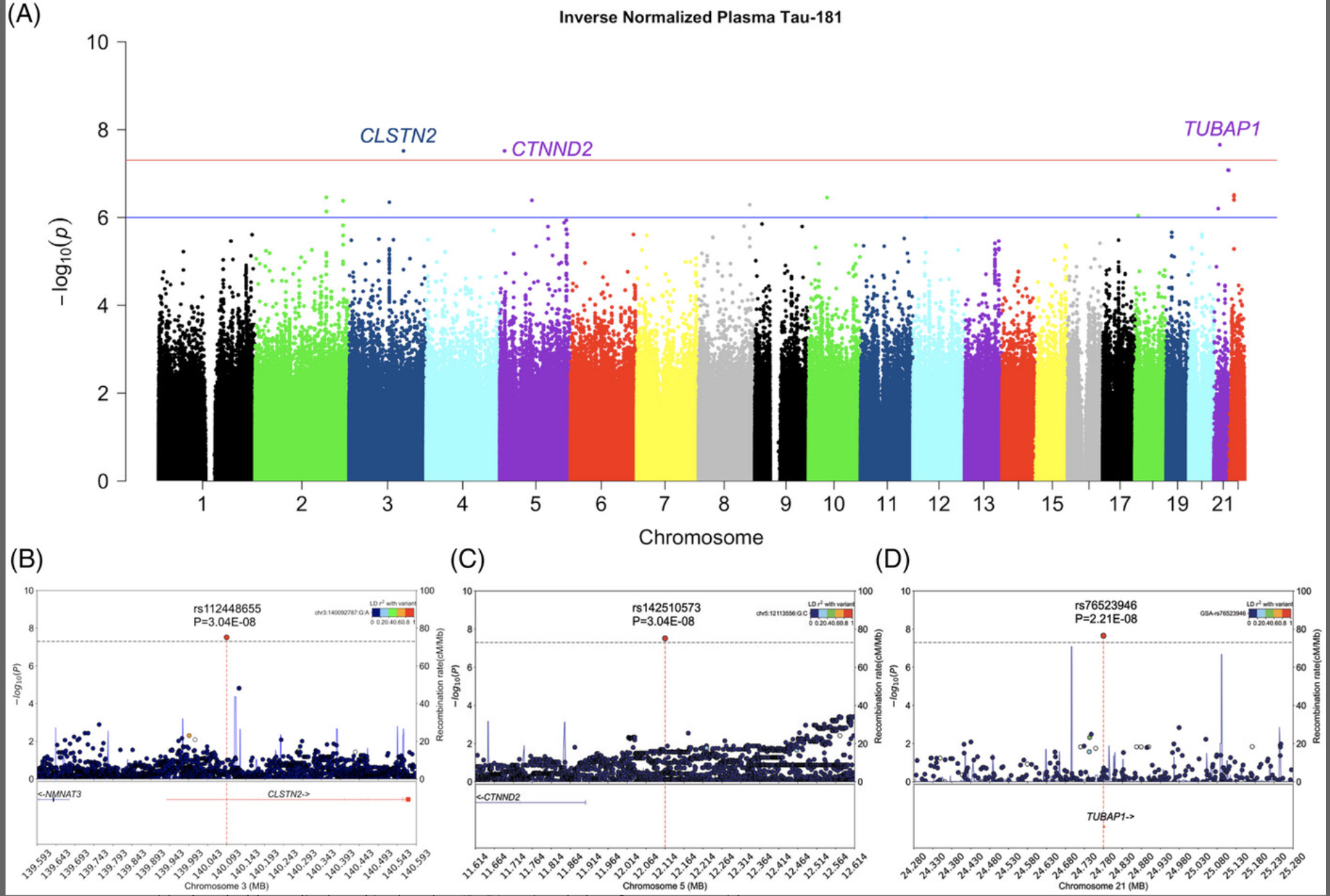 Genome wide association of tau neuroimaging and plasma biomarkers in adults with Down syndrome