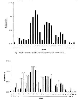 Hypervariable polymorphism of APO a in blacks and whites as reflected by phenotyping